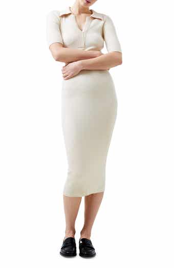 French Connection Cosysoft Polo Rib Midi Sweater Dress