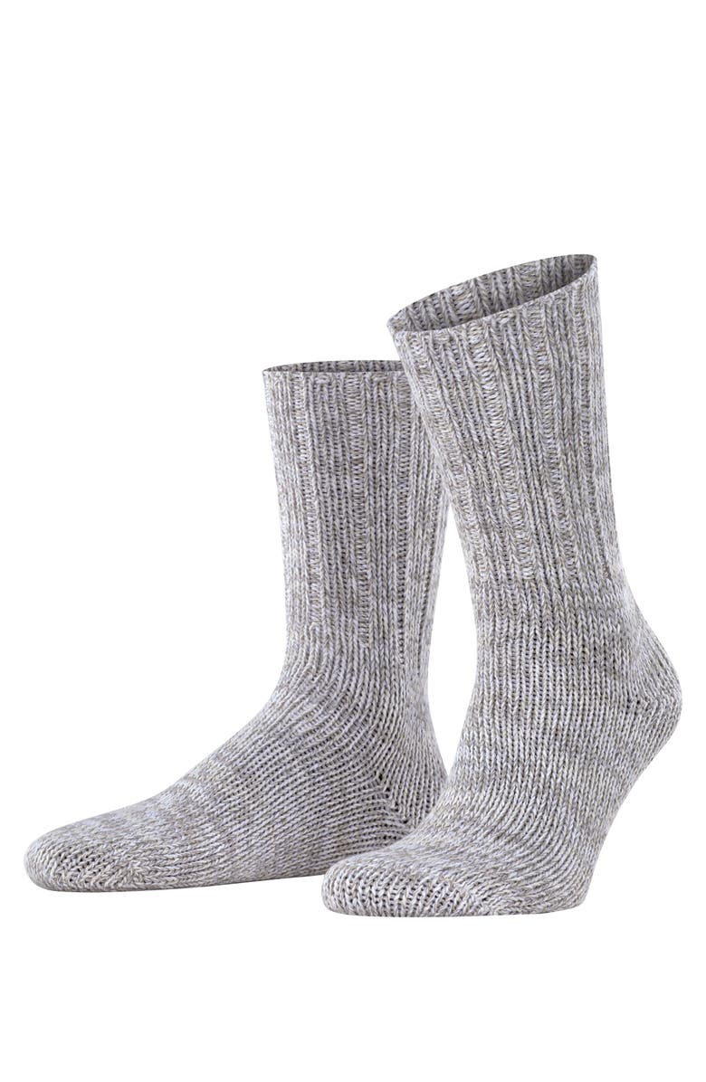 Falke Brooklyn Cotton Knit Boot Socks, Main, color, Metal Grey
