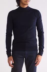 BOSS Amac Wool Blend Mock Neck Sweater