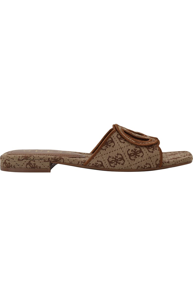 GUESS Tarishae Slide Sandal, Alternate, color, Medium Brown
