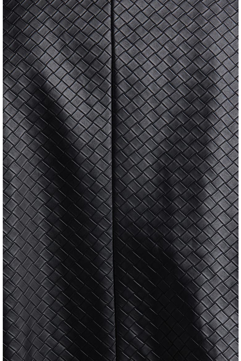 Blouson Sleeve Faux Leather Jacket, Alternate, color, BLACK