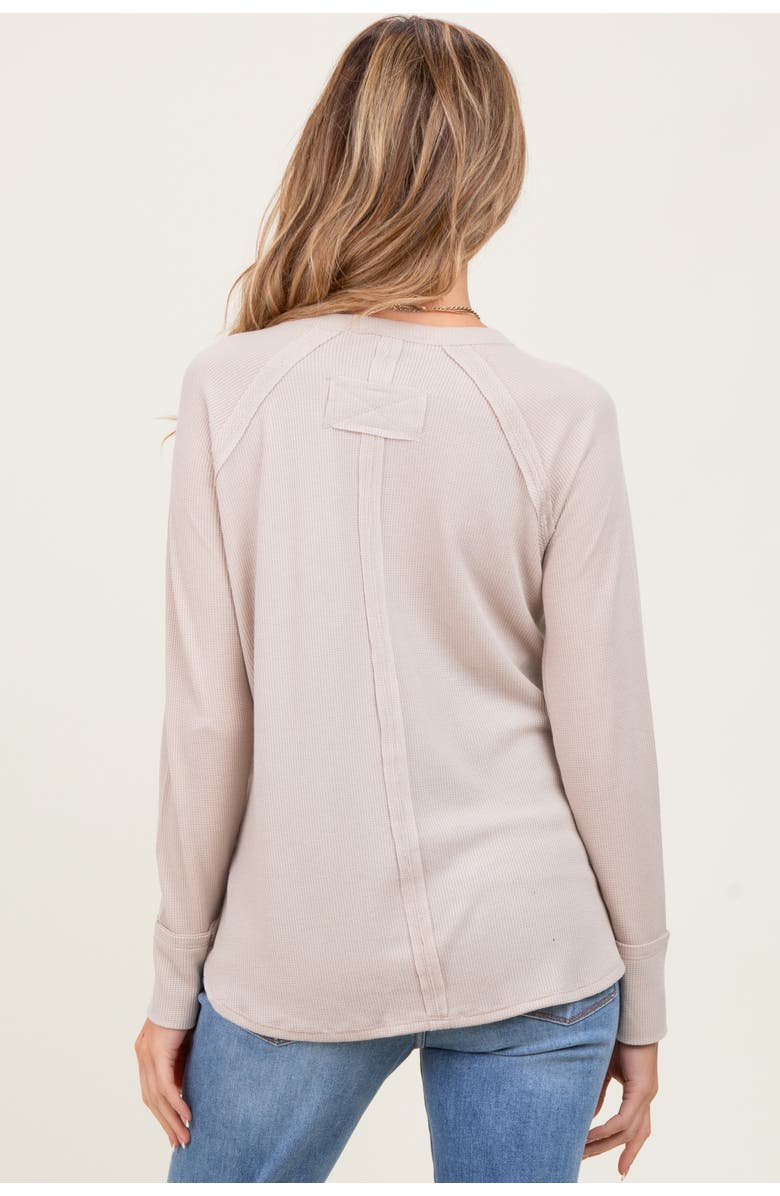 PinkBlush Baby Waffle Knit Long Sleeve Top, Alternate, color, 