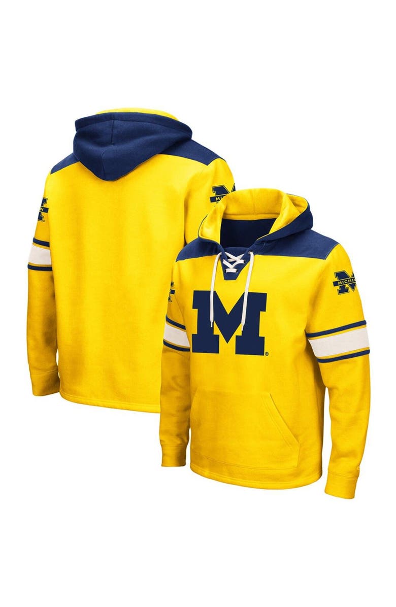 COLOSSEUM Men's Colosseum Maize Michigan Wolverines 2.0 Lace-Up Pullover Hoodie, Main, color, Maize