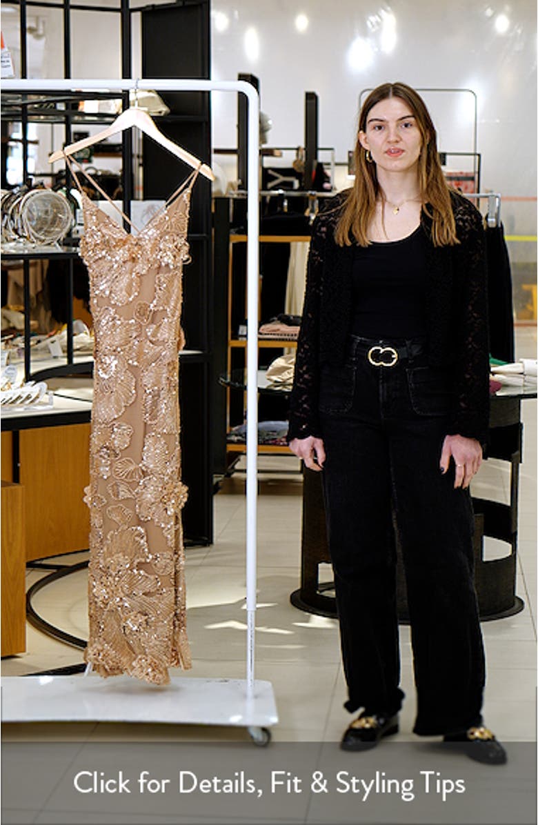 Samantha Sequin Sleeveless Gown, sales video thumbnail