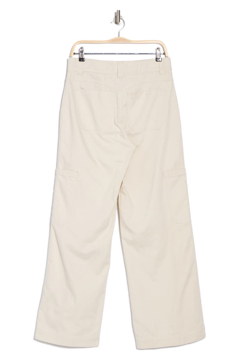 Democracy High Waist Wide Leg Carpenter Jeans, Alternate, color, Blanched Almond