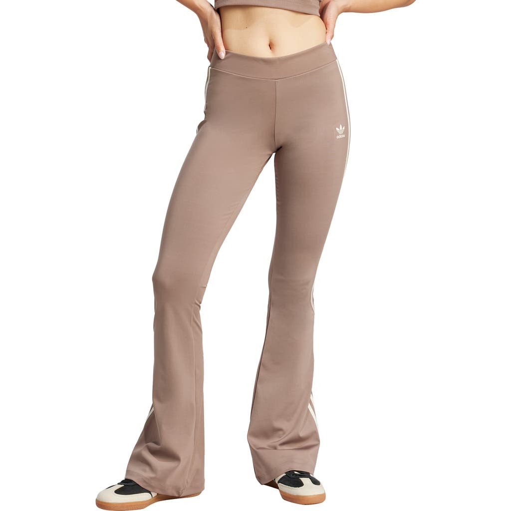 Adidas Originals Womens Adidas Flared Leggings In Trace Brown
