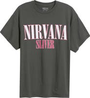 Merch Traffic Nirvana Silver Cotton Graphic T-Shirt