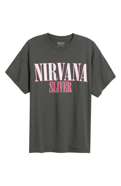 Merch Traffic Nirvana Silver Cotton Graphic T-shirt