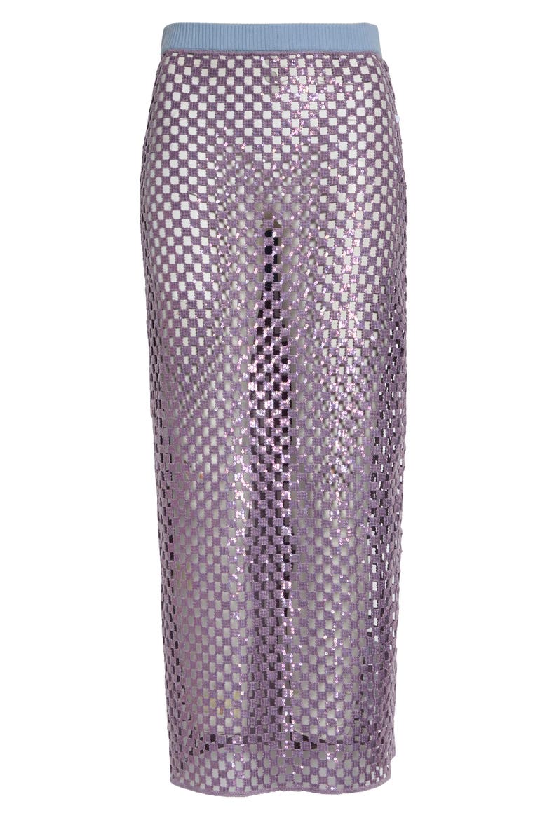 Halene Sequin Openwork Midi Skirt, Main, color, RAIN