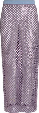 ZANKOV Halene Sequin Openwork Midi Skirt