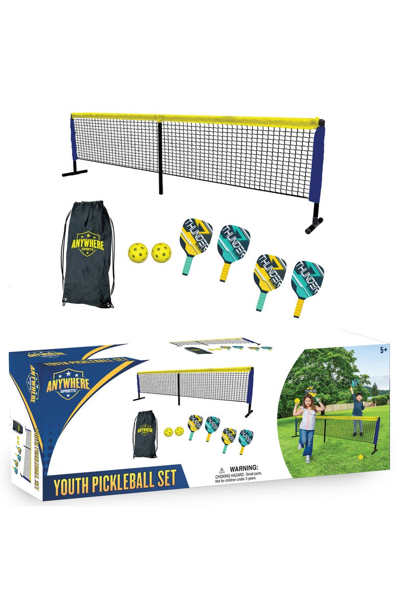 Anywhere Sports Youth Pickleball Set 8Pc Ultimate Game Play Kit, 8', Main, color,