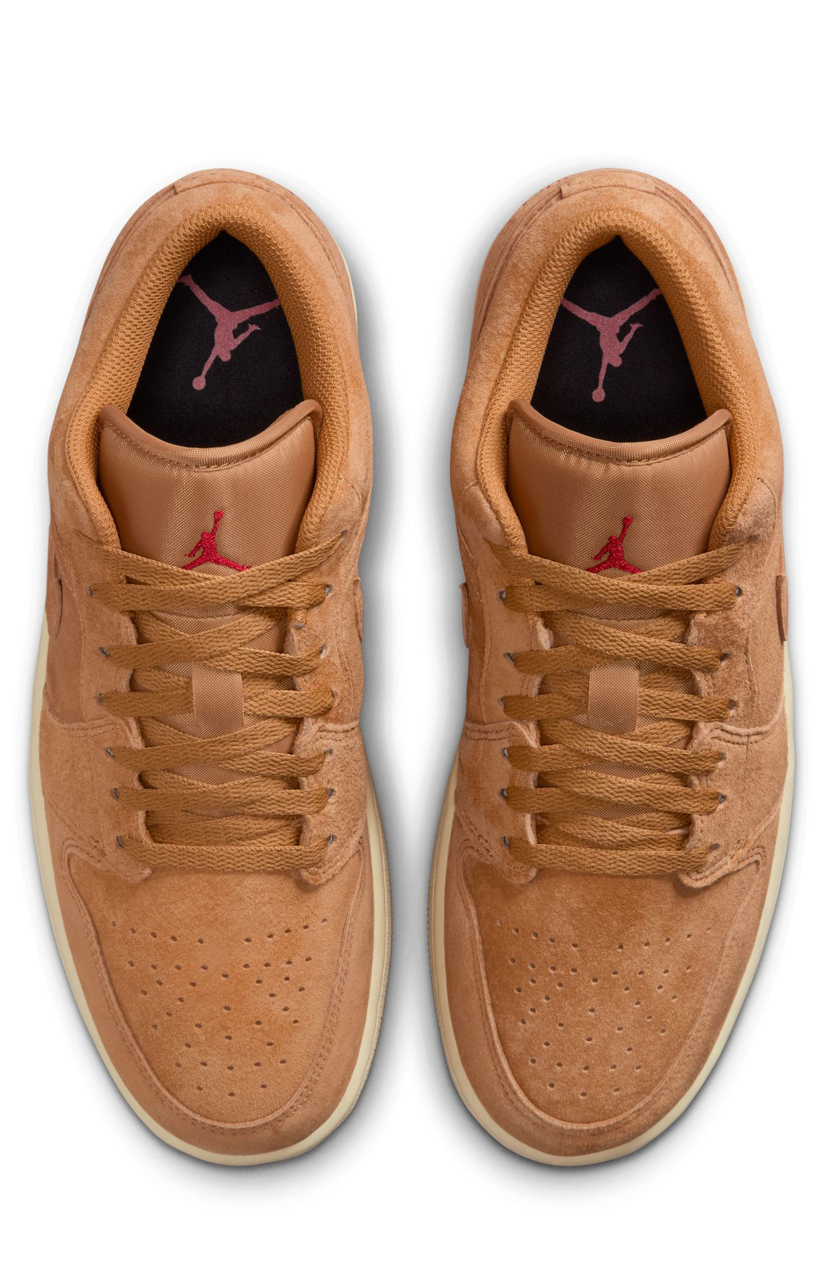 Air Jordan 1 Low SE Basketball Sneaker, Alternate, color, FLAX/ VARSITY RED