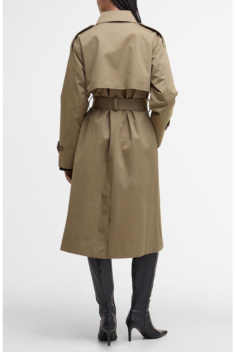 Aoife Belted Water Resistant Trench Coat, Alternate, color, MILITARY BROWN/ HESSIAN TARTAN