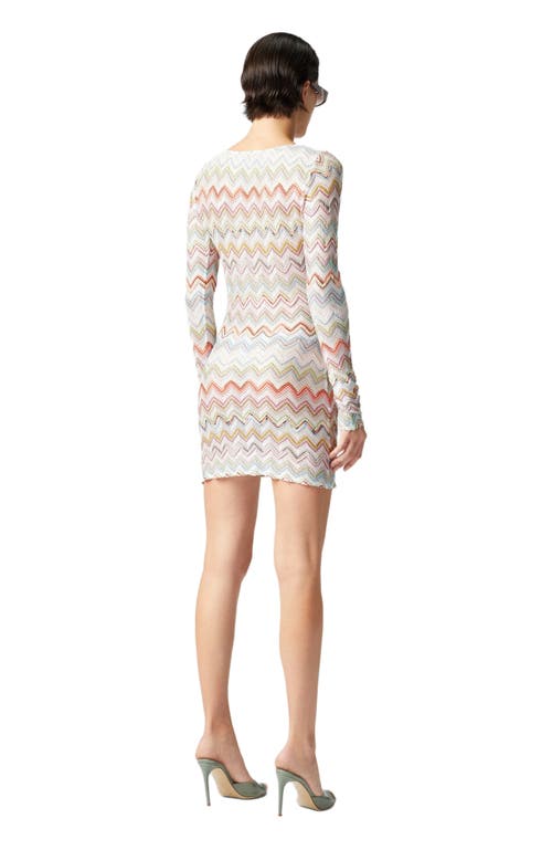 Missoni Zigzag Crochet Cotton-blend Minidress In Multicoloured