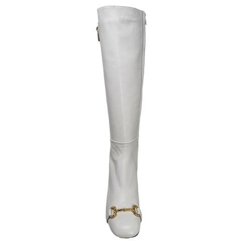 Madison Maison Tall Lock Boot In White