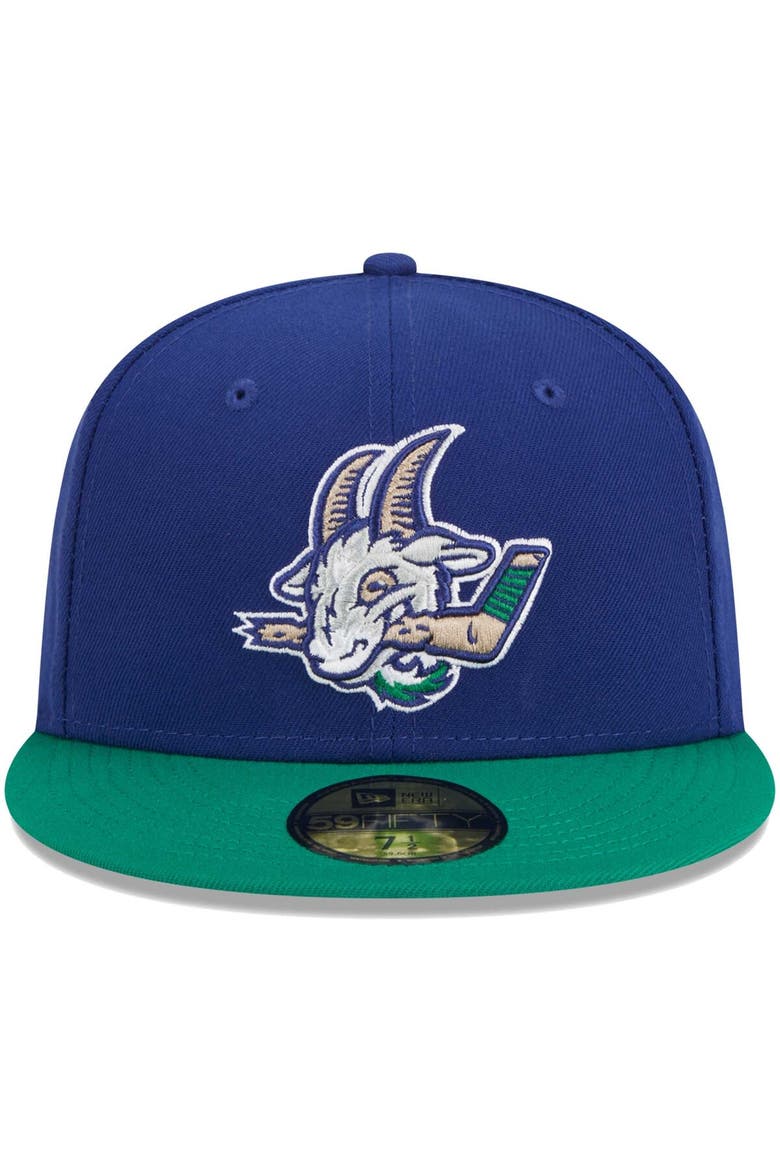 Men's New Era Royal Hartford Yard Goats Theme Nights Hockey  59FIFTY Fitted Hat, Alternate, color, Royal