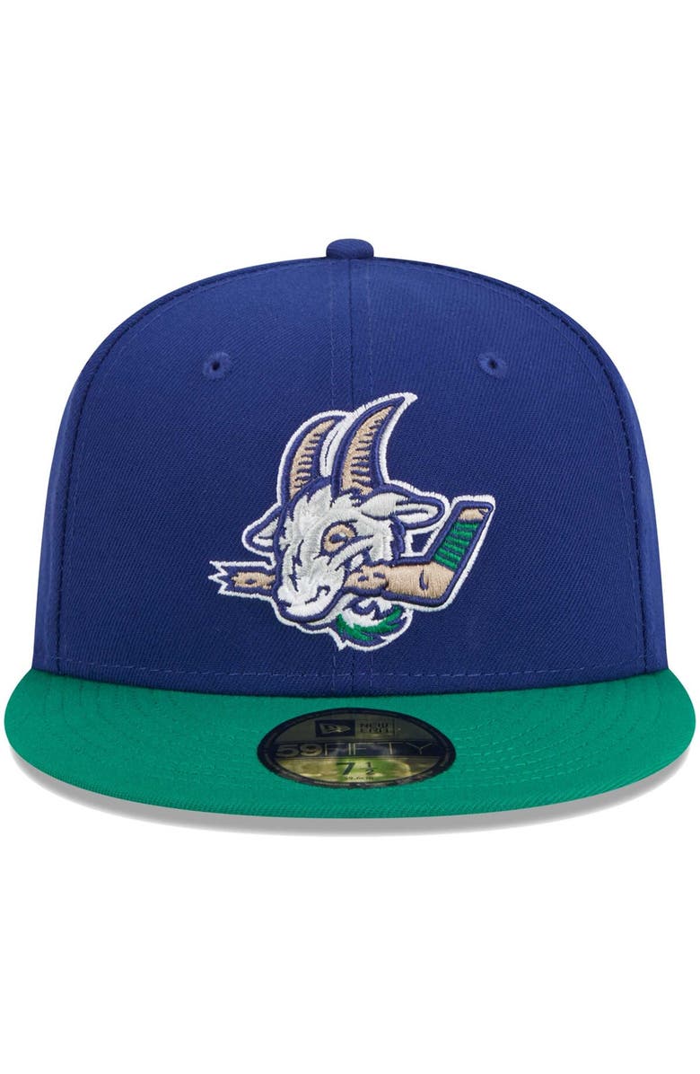 New Era Men's New Era Royal Hartford Yard Goats Theme Nights Hockey 59FIFTY Fitted Hat, Alternate, color,