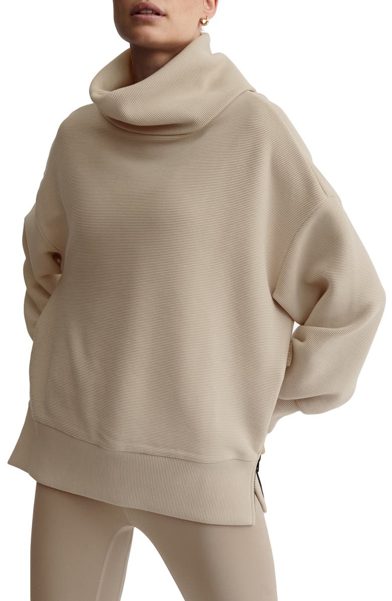 Varley Milton Cowl Neck Sweatshirt, Main, color, Mushroom