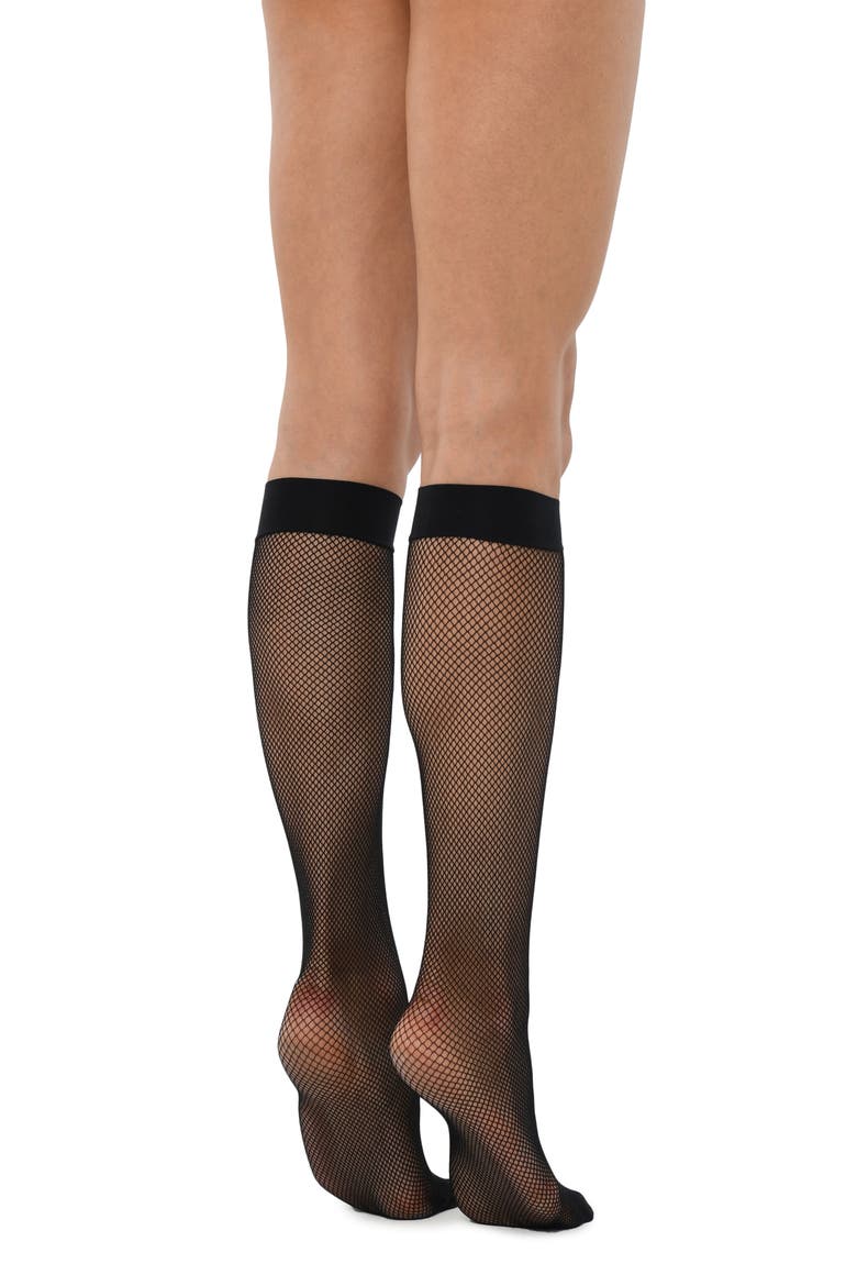 Twenties Knee High Socks, Alternate, color, BLACK