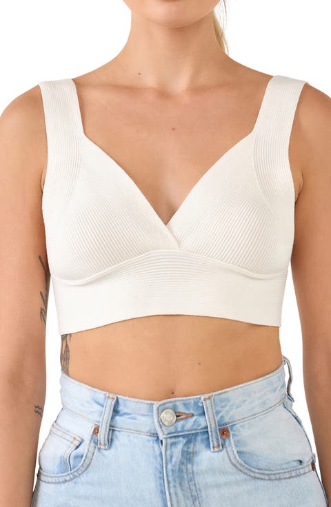 Tie Back Rib Bra Top