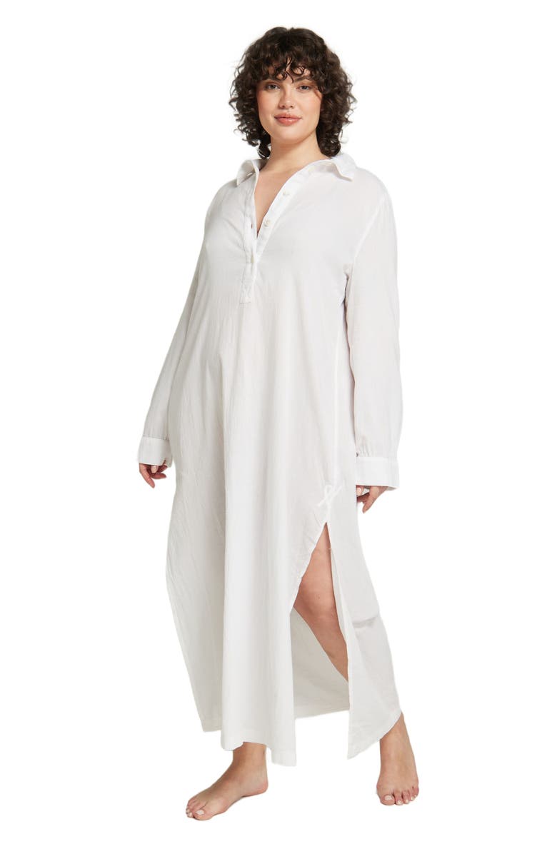 Nudea The Maxi Shirt, Main, color, Cotton White