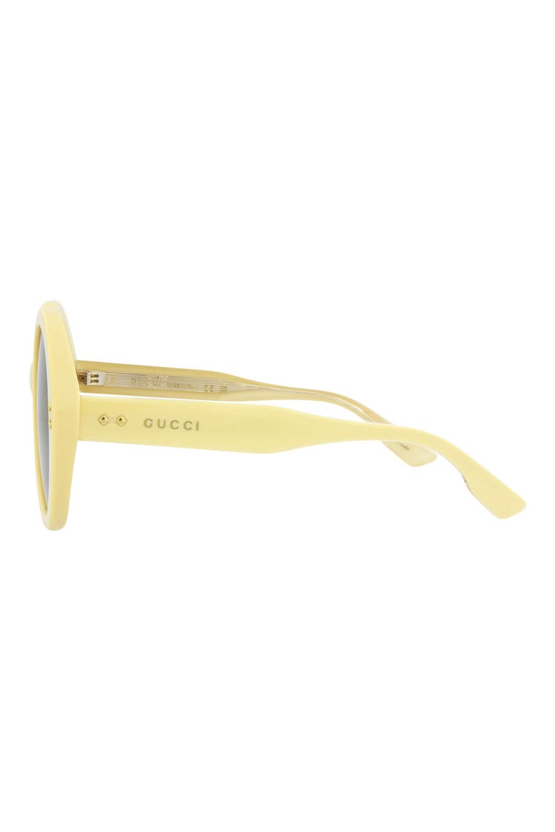 54mm Round Sunglasses, Alternate, color, YELLOW YELLOW BROWN