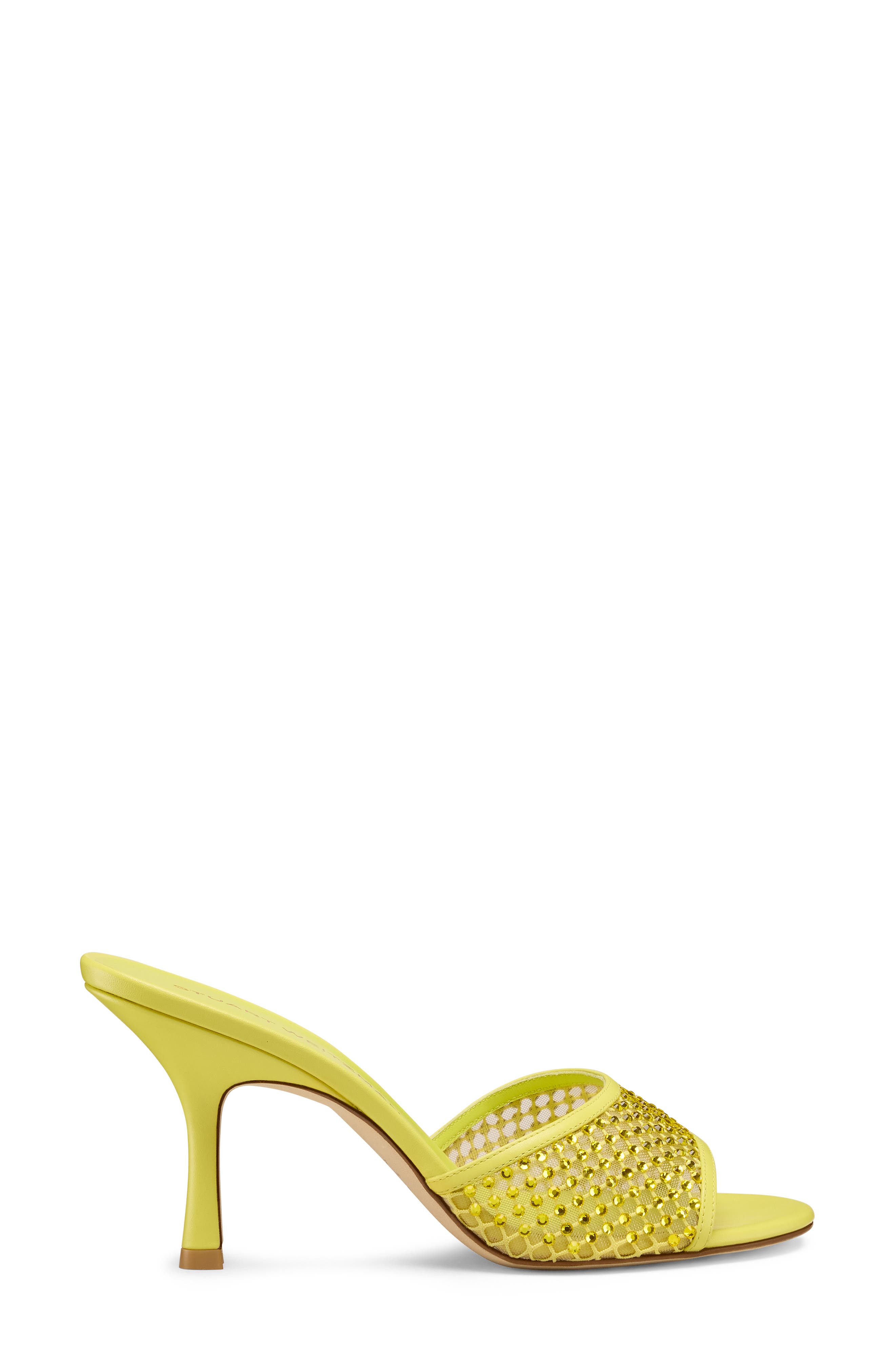 Stuart Weitzman Bareitall Shine Mesh Sandal, Alternate, color, Citrine