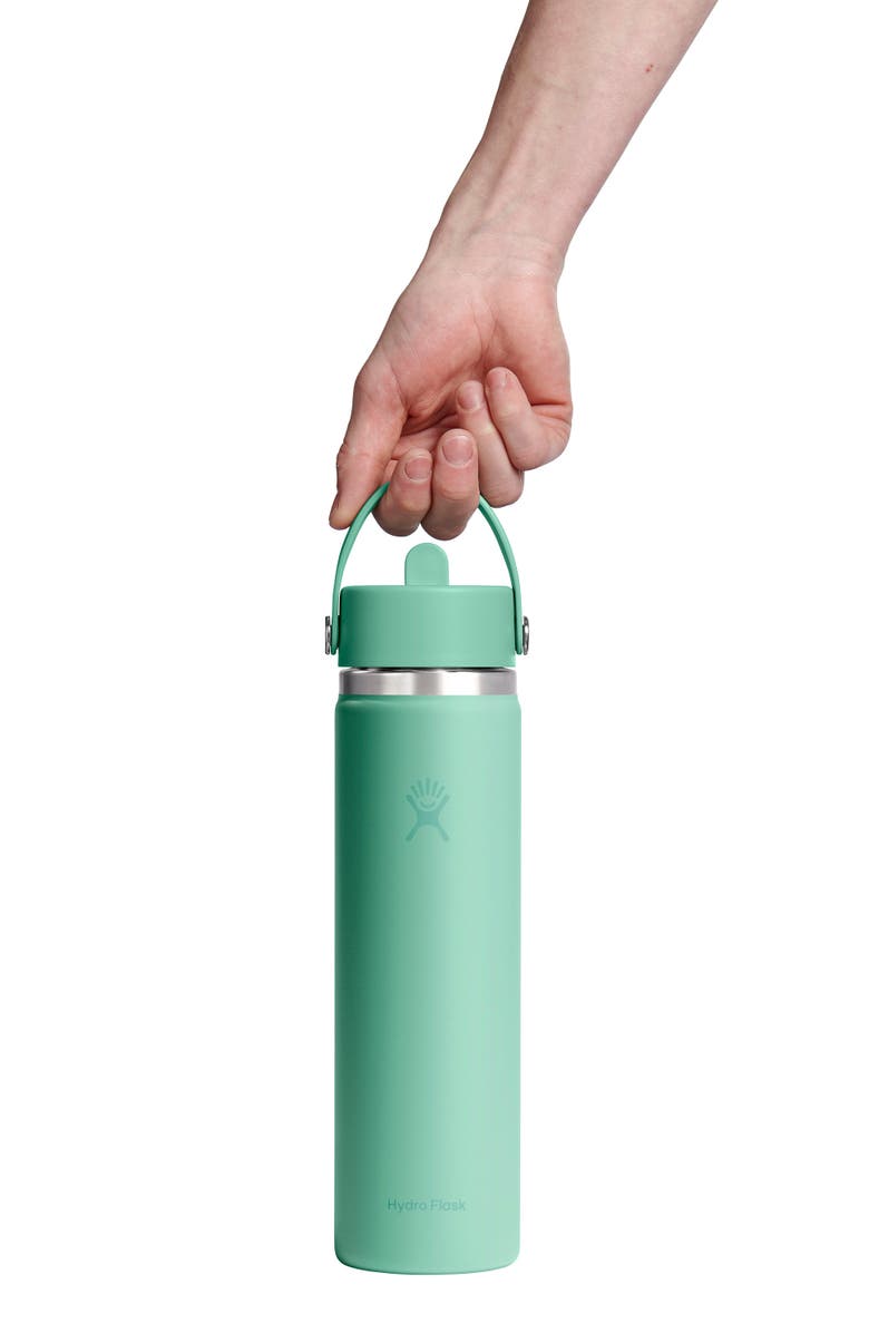 Hydro Flask 24-Ounce Wide Mouth Flex Straw Cap Bottle, Alternate, color, Mermaid Green