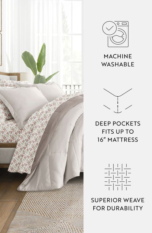 Homespun 7-piece Assorted Reversible Comforter Set In Natural/latte