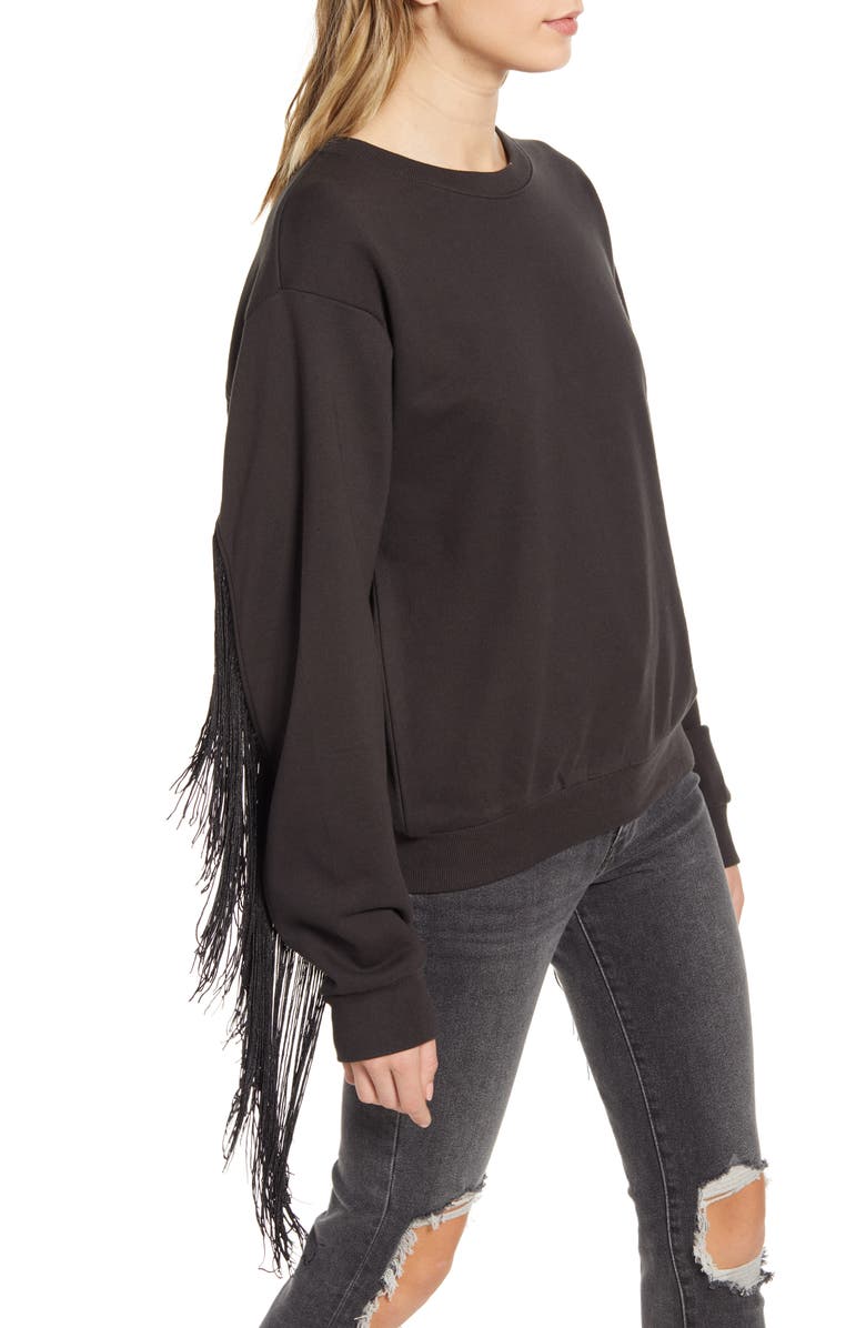 Levi's<sup>®</sup> Ashley Fringe Trim Cotton Sweatshirt, Alternate, color, 