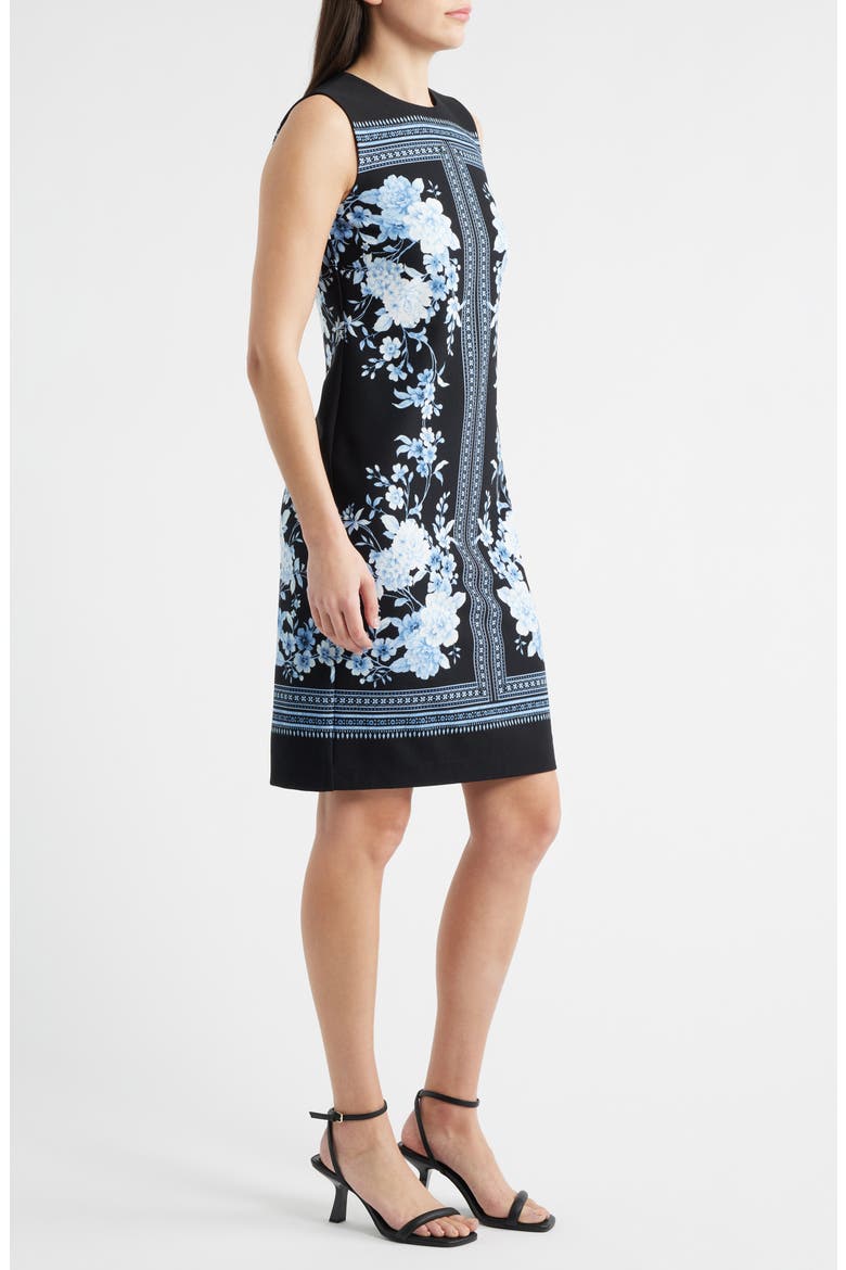 Print Sleeveless Sheath Dress, Alternate, color, ANNE BLACK MULTI