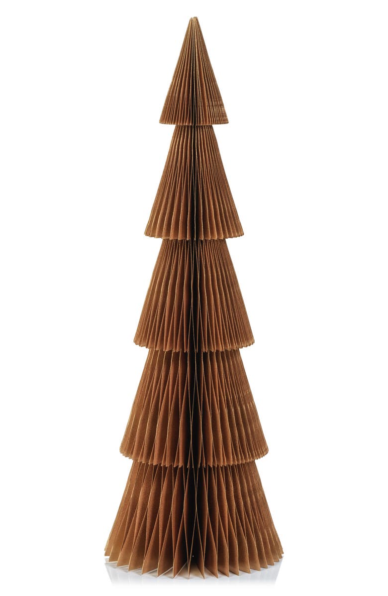 Zodax Miriam Set of 2 Accordion Paper Trees, Main, color, Gold