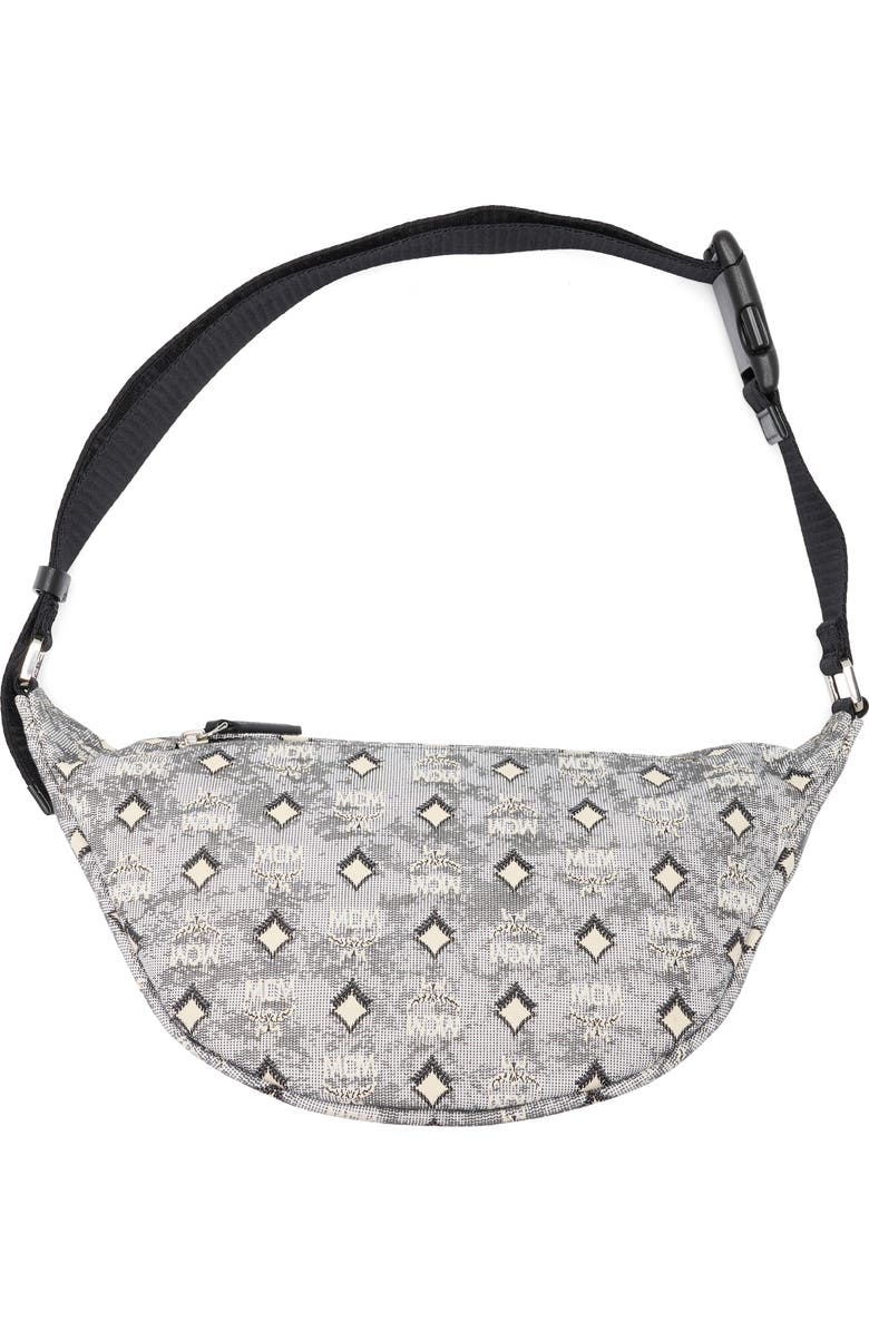 MCM Fursten Belt Bag, Alternate, color, Grey
