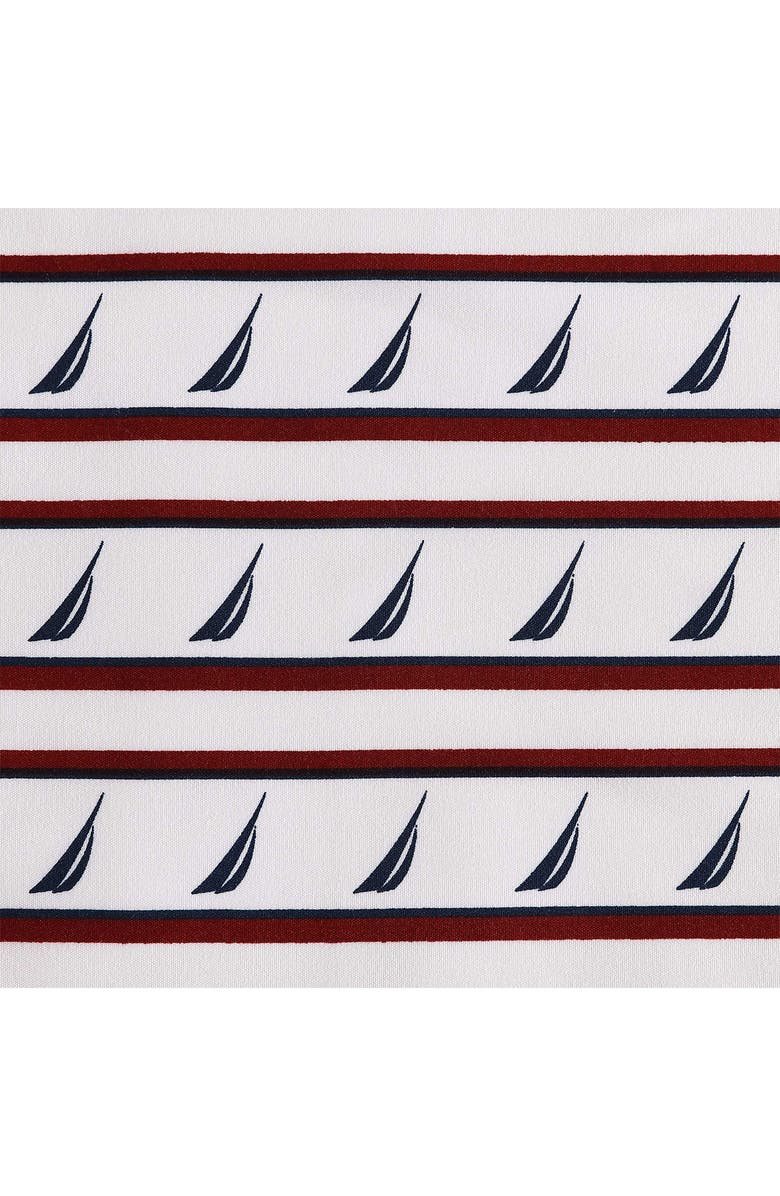 Nautica Stripe J-Class Sheet Set, Alternate, color, Autumn Berry Red/ Navy