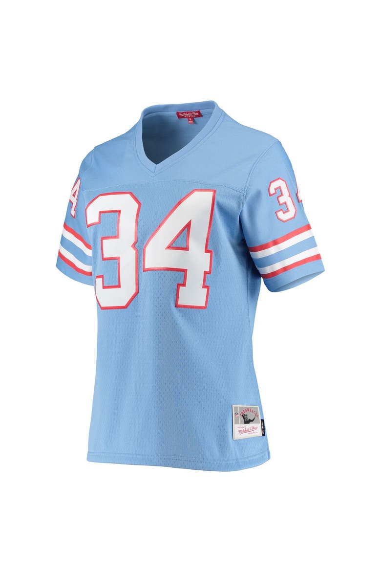 Women's Mitchell & Ness Earl Campbell Light Blue Houston Oilers 1980 Legacy Replica Jersey, Alternate, color, Light Blue
