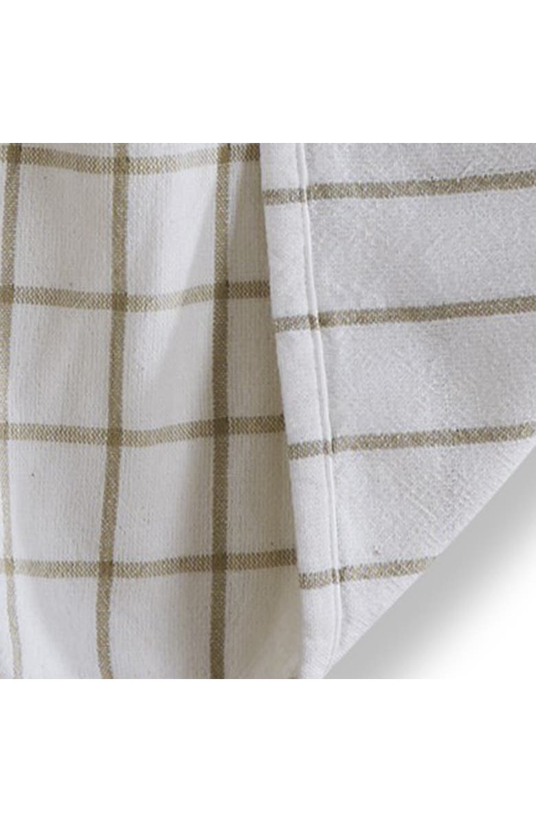 tag Classic Reversible Windowpane Cotton Dishtowel Machine Washable, Alternate, color, White