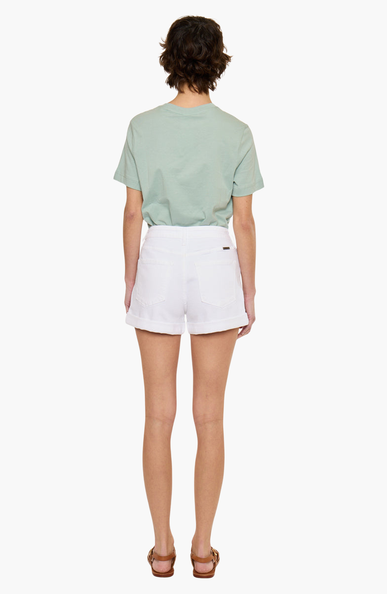 KanCan Clara High Rise Mom Cargo Shorts, Alternate, color, White