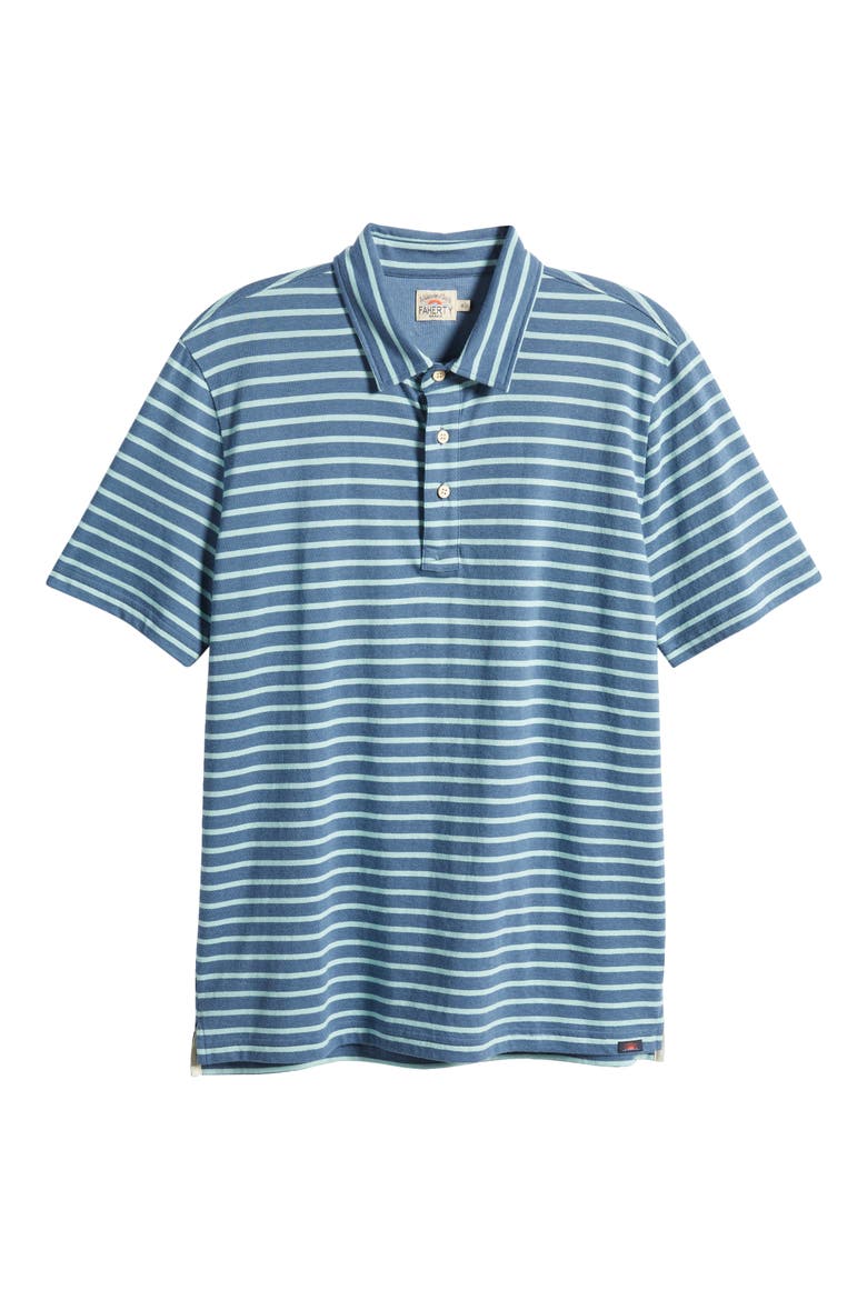 Retreat Stripe Polo, Alternate, color, BLUE TEAL STRIPE