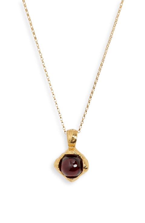 The Spark of Desire Garnet Pendant Necklace