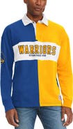 TOMMY JEANS Men's Tommy Jeans Royal/Yellow Golden State Warriors Ronnie Rugby Long Sleeve T-Shirt