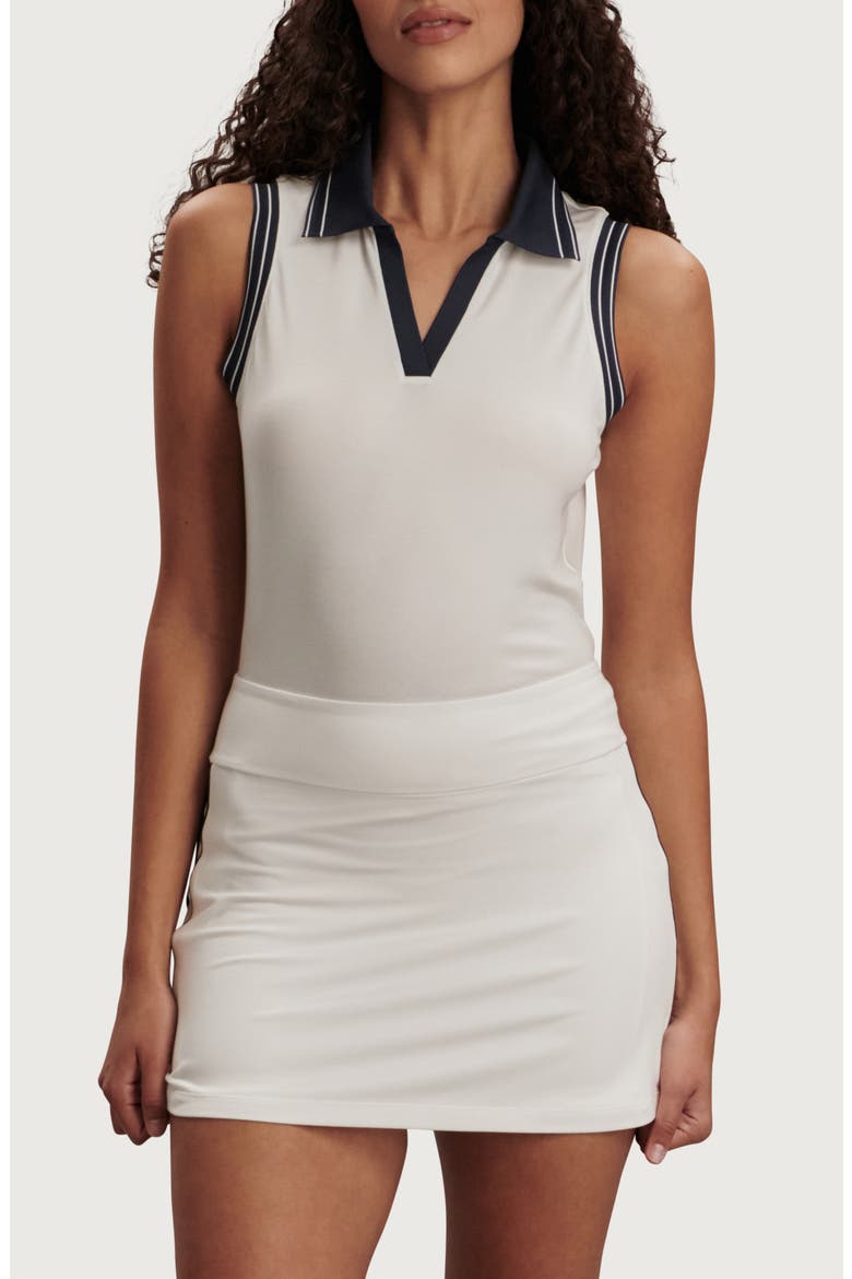 Isaac Performance Polo Tank, Main, color, WHITE / BLUE NIGHTS