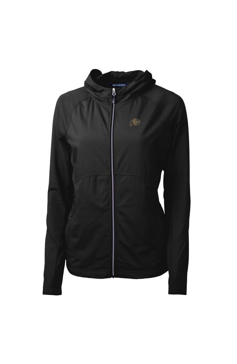 Cutter & Buck Women's Cutter & Buck Black Colorado Buffaloes Adapt Eco Knit Full-Zip Jacket, Main, color, 