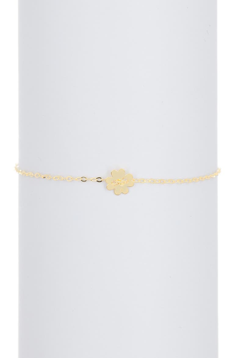 14K Yellow Gold Clover Bracelet, Main, color, YELLOW