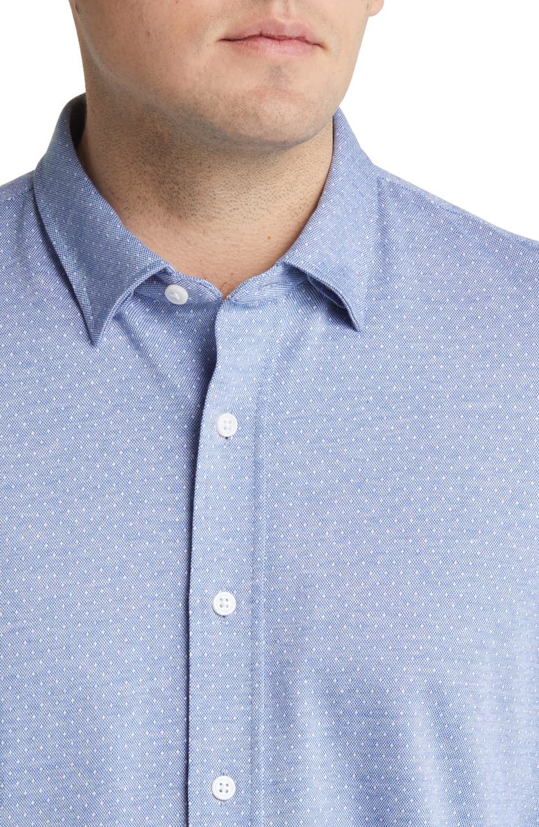 34 Heritage Star Dot Print Cotton Button-Up Shirt, Alternate, color, Indigo
