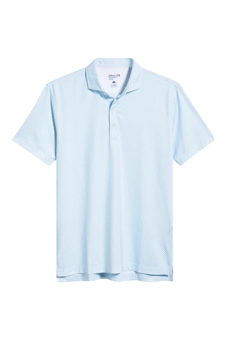 Connors Geo Print Performance Jersey Polo, Alternate, color, WHITE