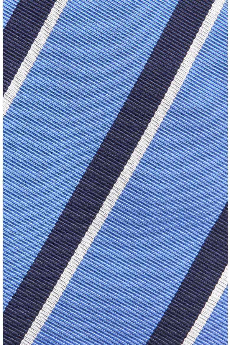 Super Repp Stripe Silk Tie, Alternate, color, BLUE/ NAVY