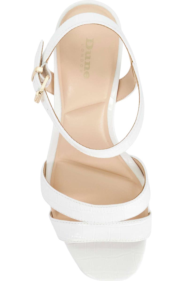 Dune London Manifesting Ankle Strap Platform Sandal, Alternate, color, White