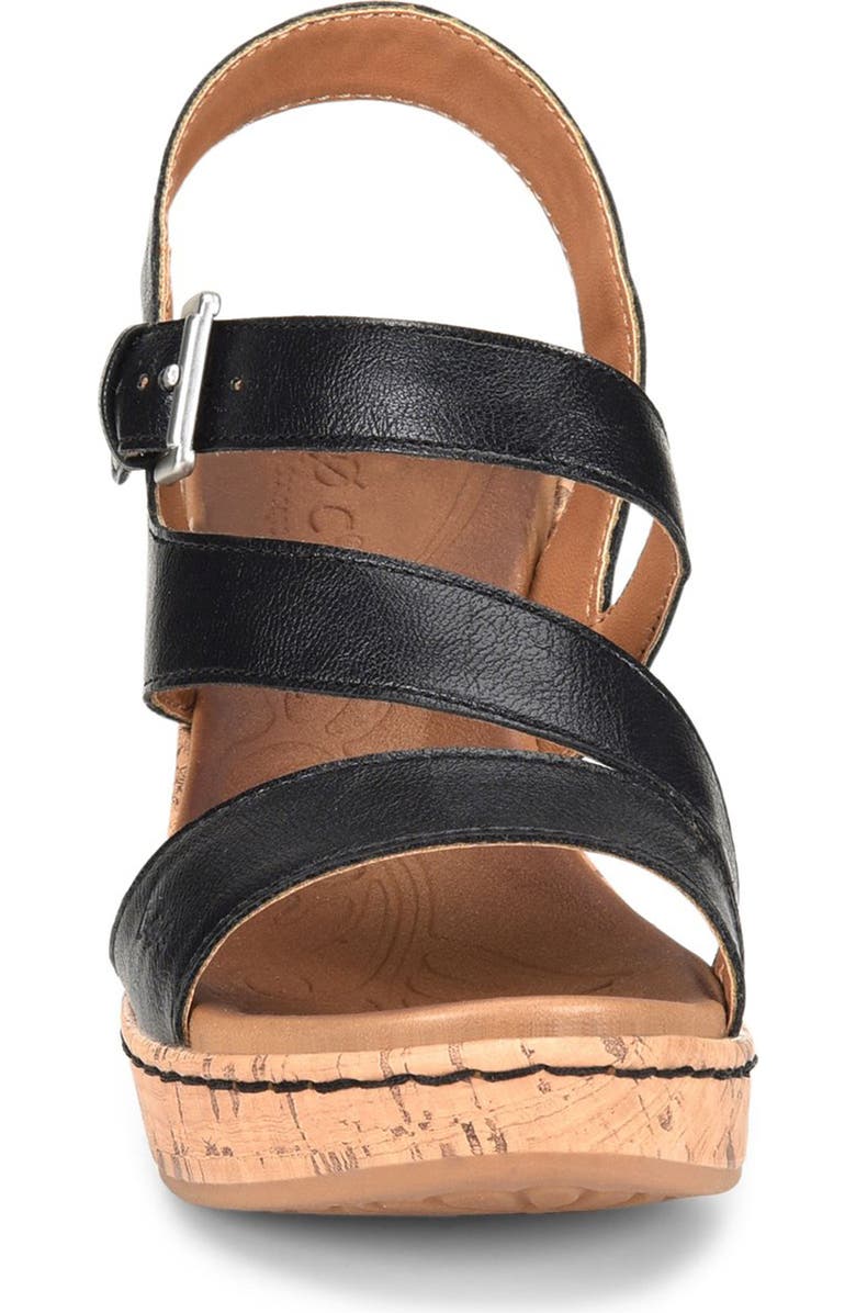 B O C BY BØRN Schirra Cork Wedge Sandal, Alternate, color, Black