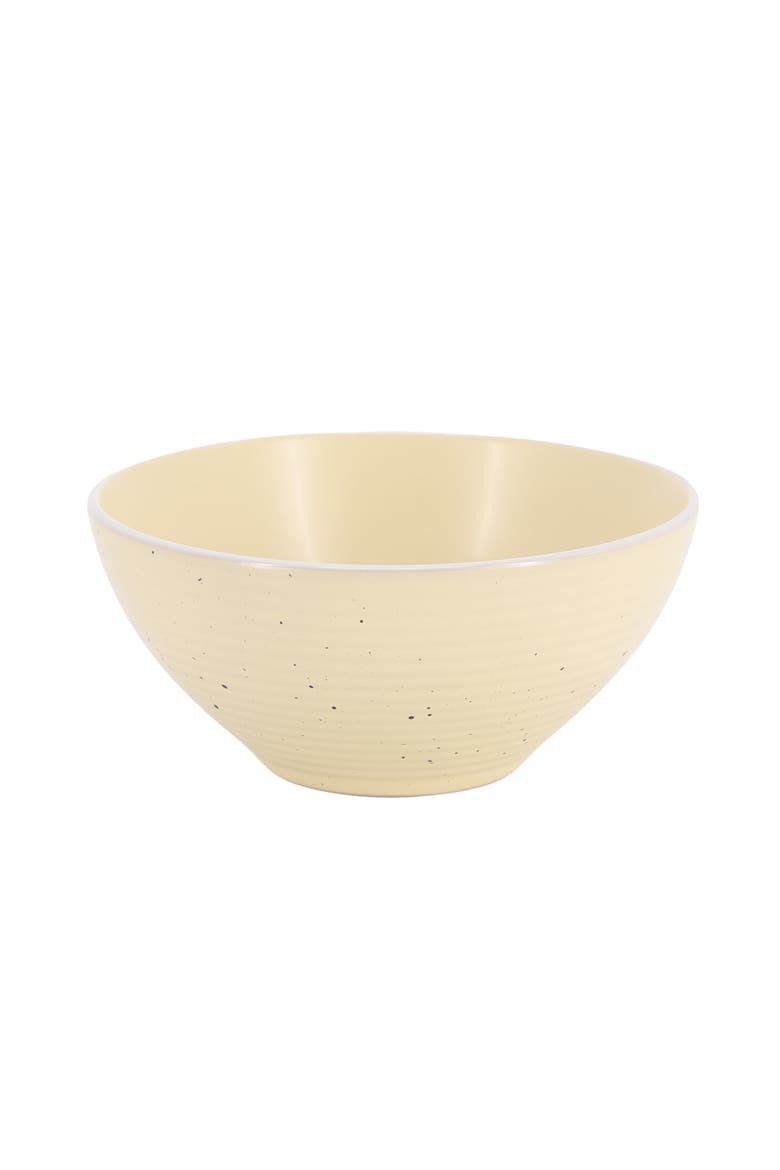 Emilia 16 Piece Double Bowl Stoneware Dinnerware Set, Alternate, color, White