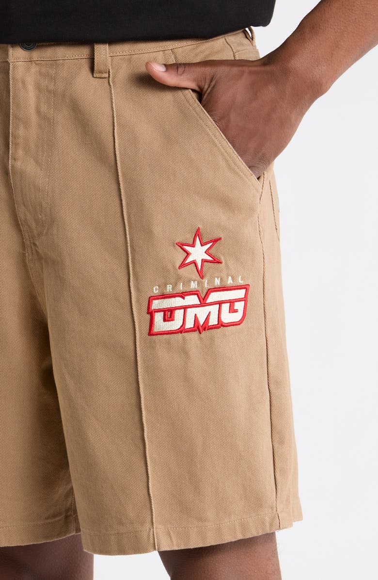 CRIMINAL DAMAGE Star Logo Shorts, Alternate, color, Stone